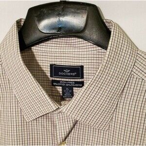 Dockers Men’s XL Dress Shirt Iron Free 17-17.5 Button Up Long Sleeve VGUC